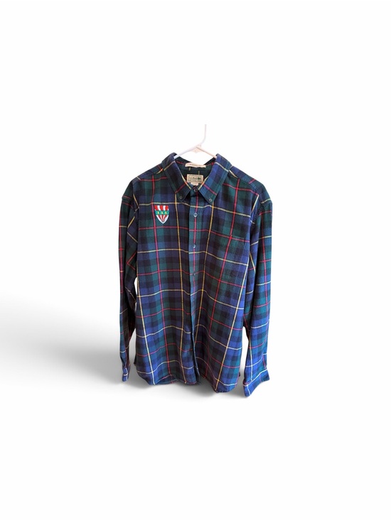 L.L. Bean Other - Vintage L.L. Bean Men’s Plaid Button-Down Shirt in Blue and Green